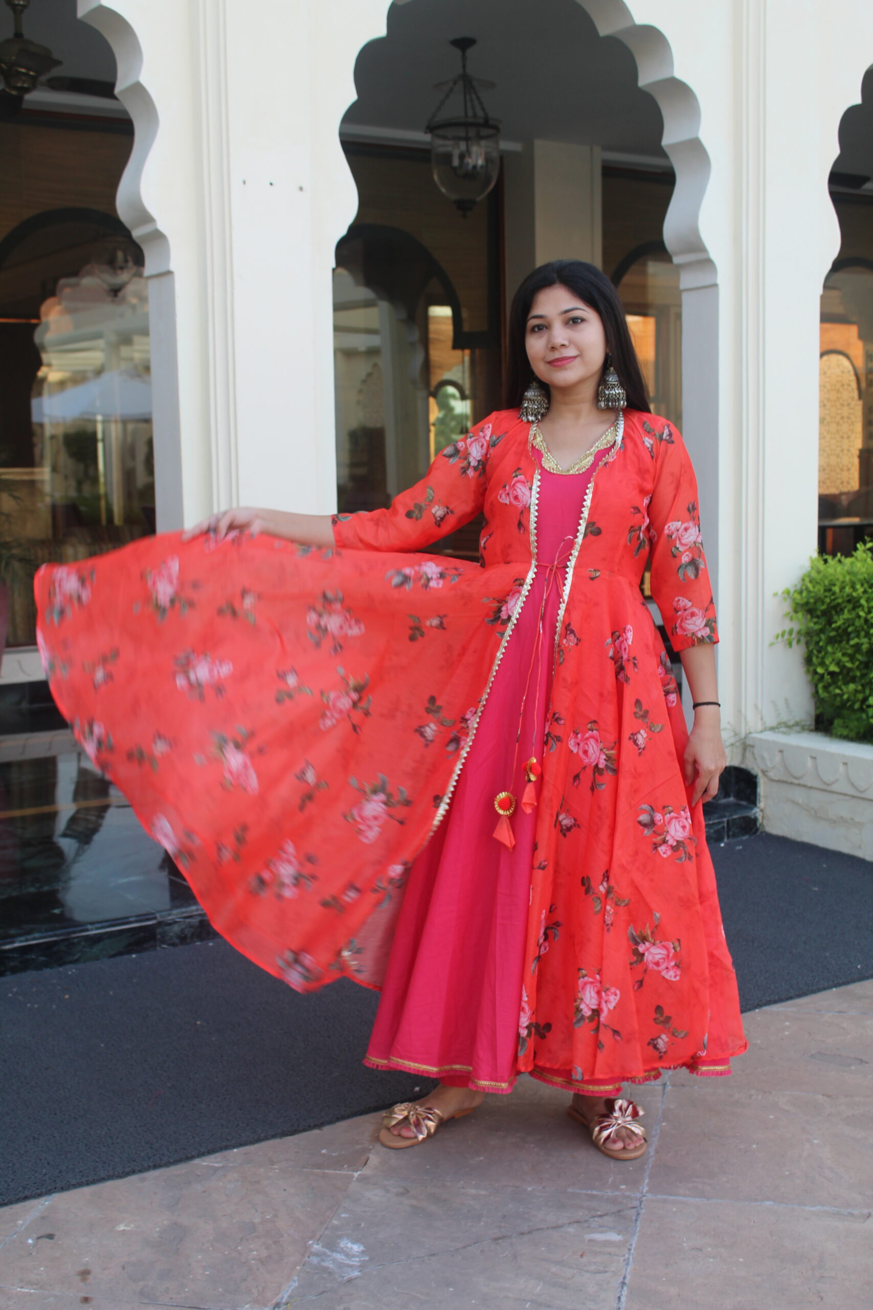 Preeti Shrug Chanderi Anarkali