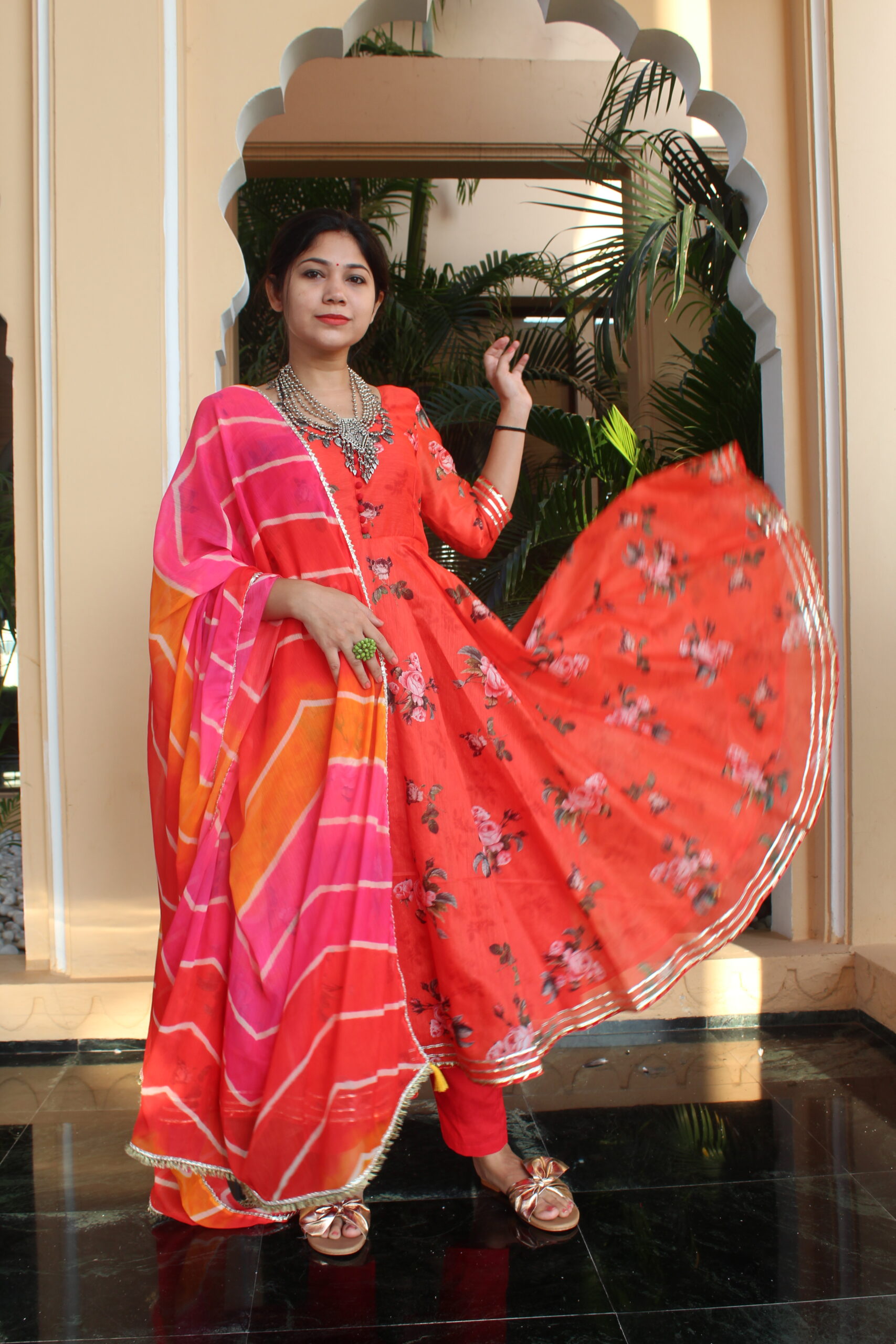 Prerna Chanderi Anarkali