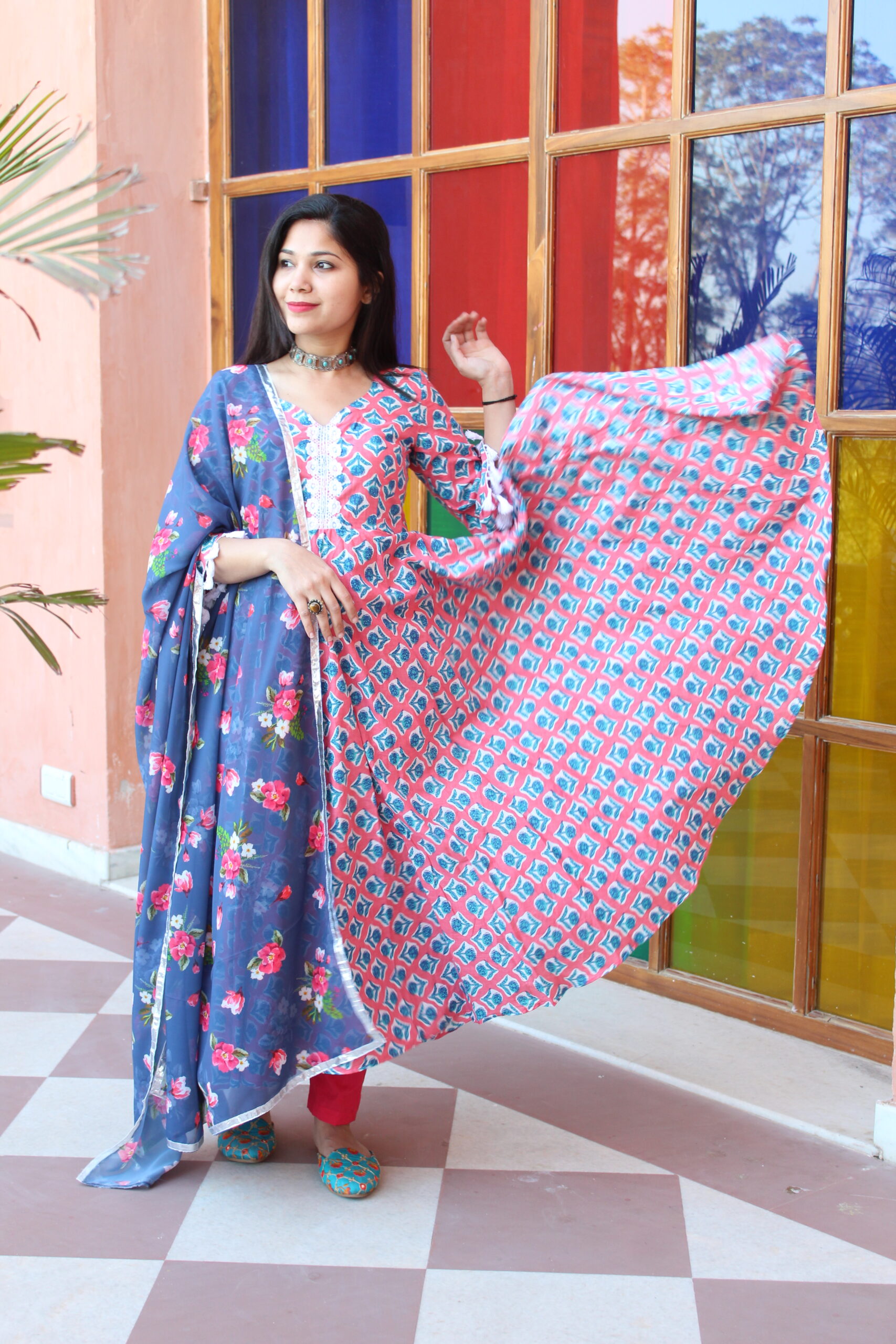 Madhu Cotton Anarkali (Sale)