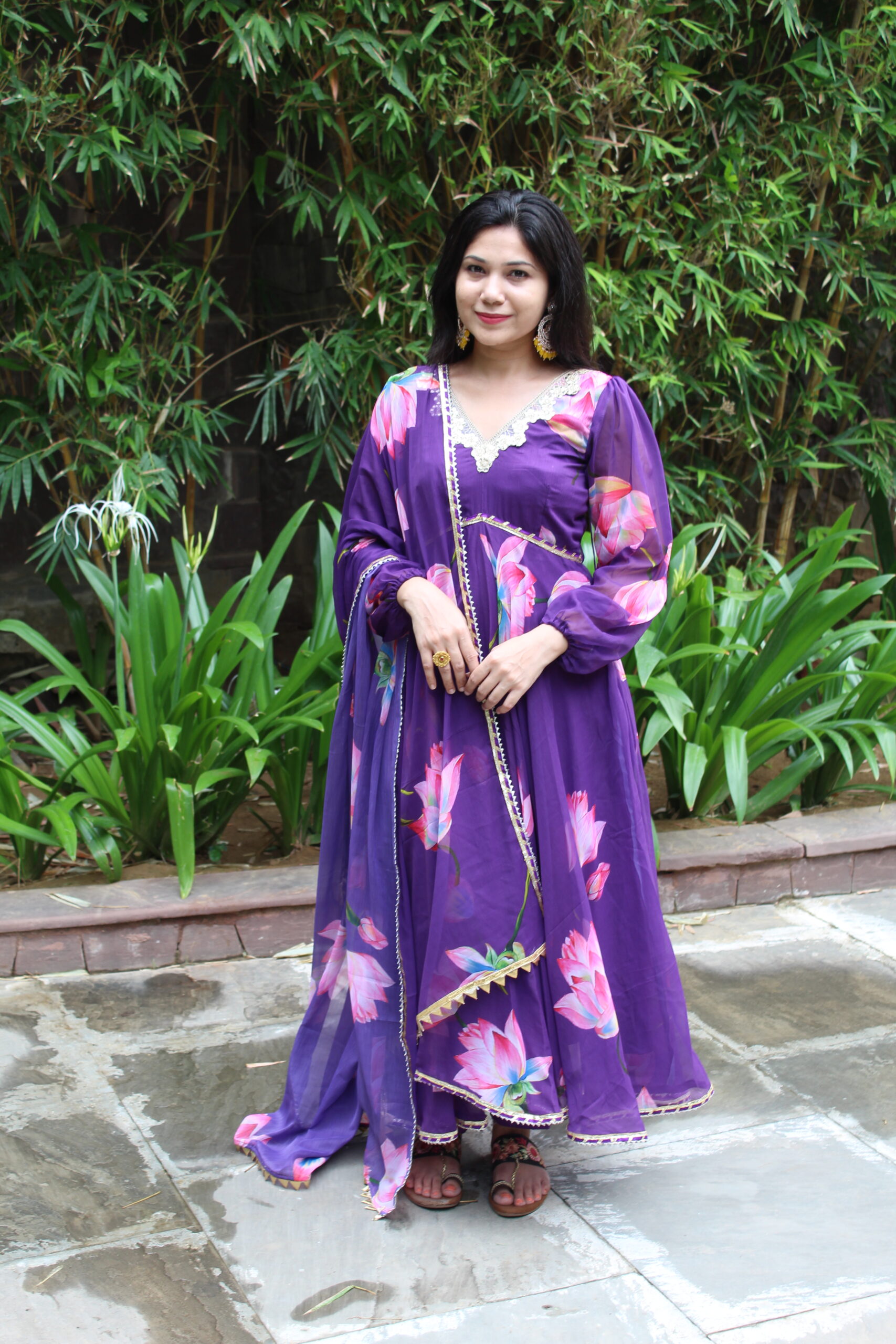 Rani Chiffon Anarkali