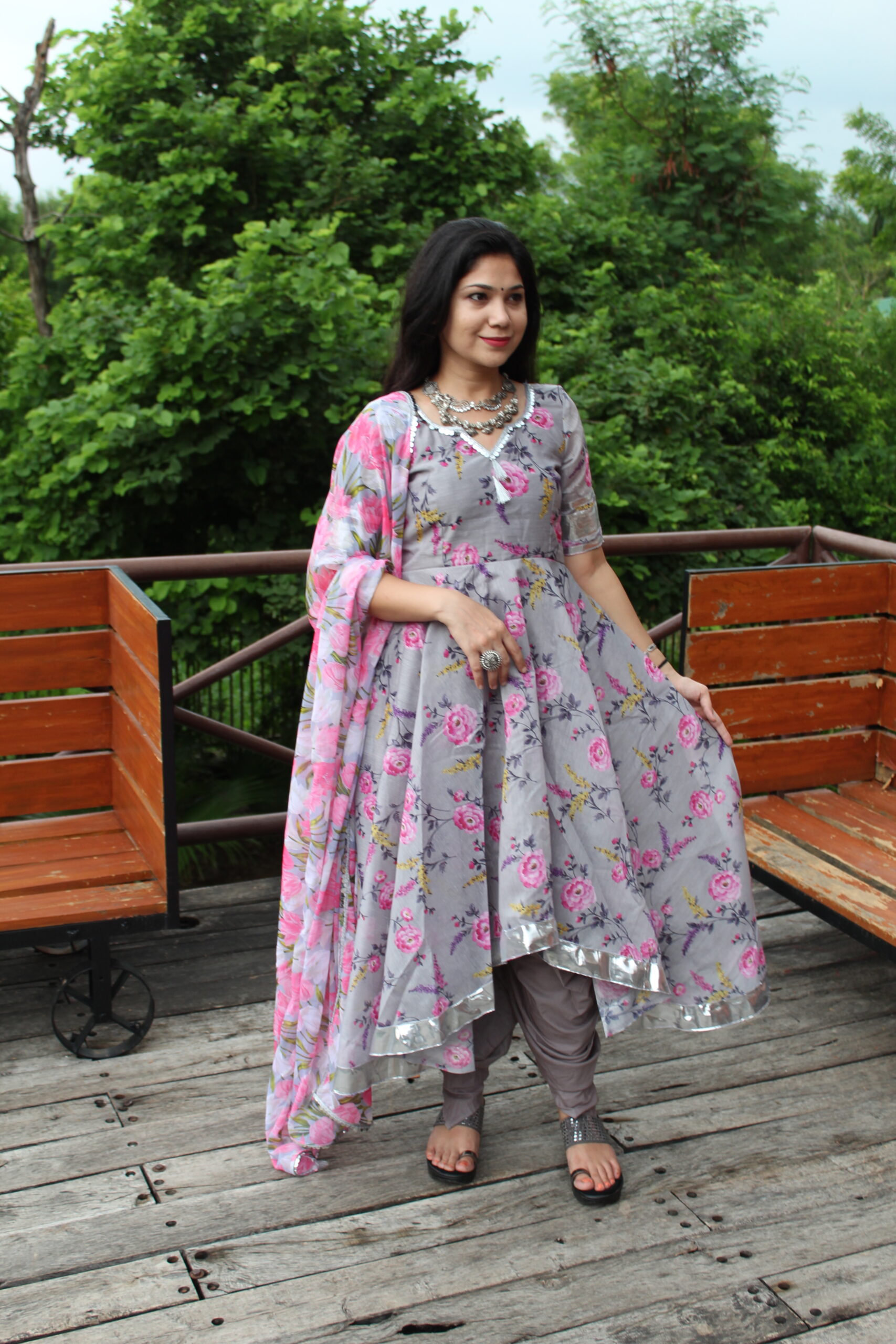 Atrangi Chanderi Anarkali (Sale)