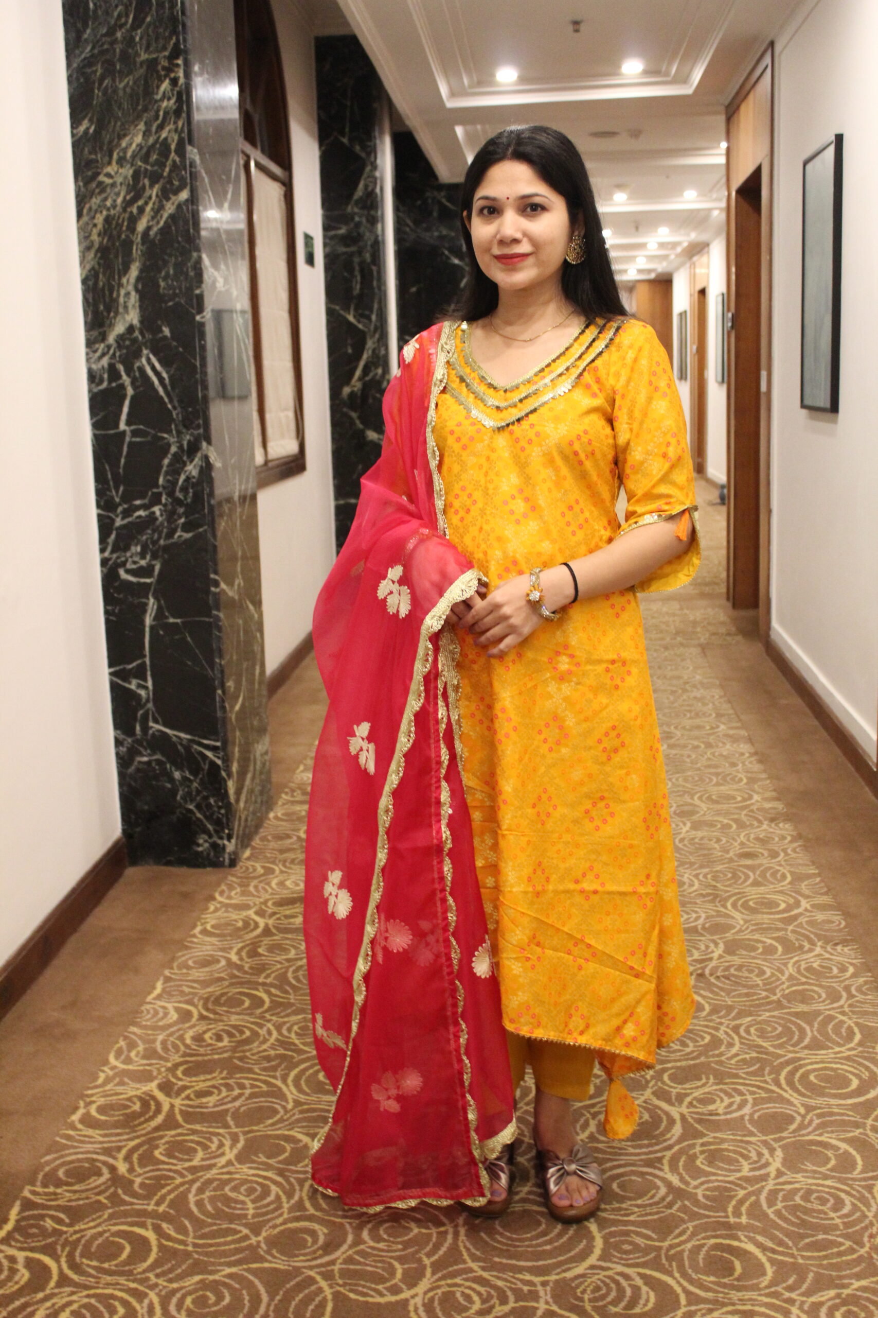 Kesari Brocade Suit