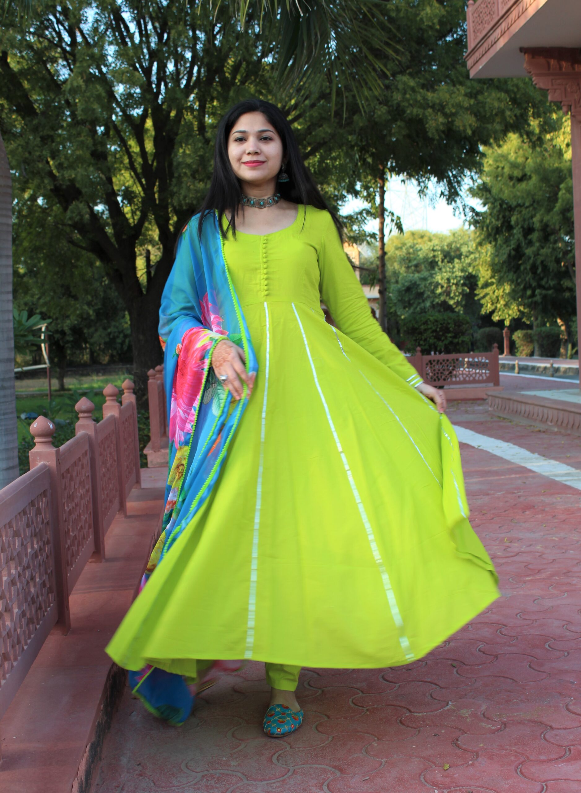 Morni Cotton Anarkali