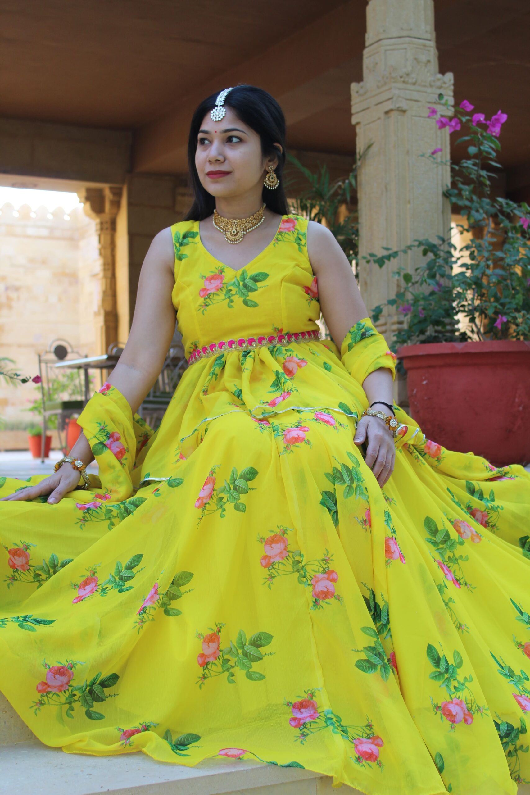 Sunshine Chiffon Lahenga