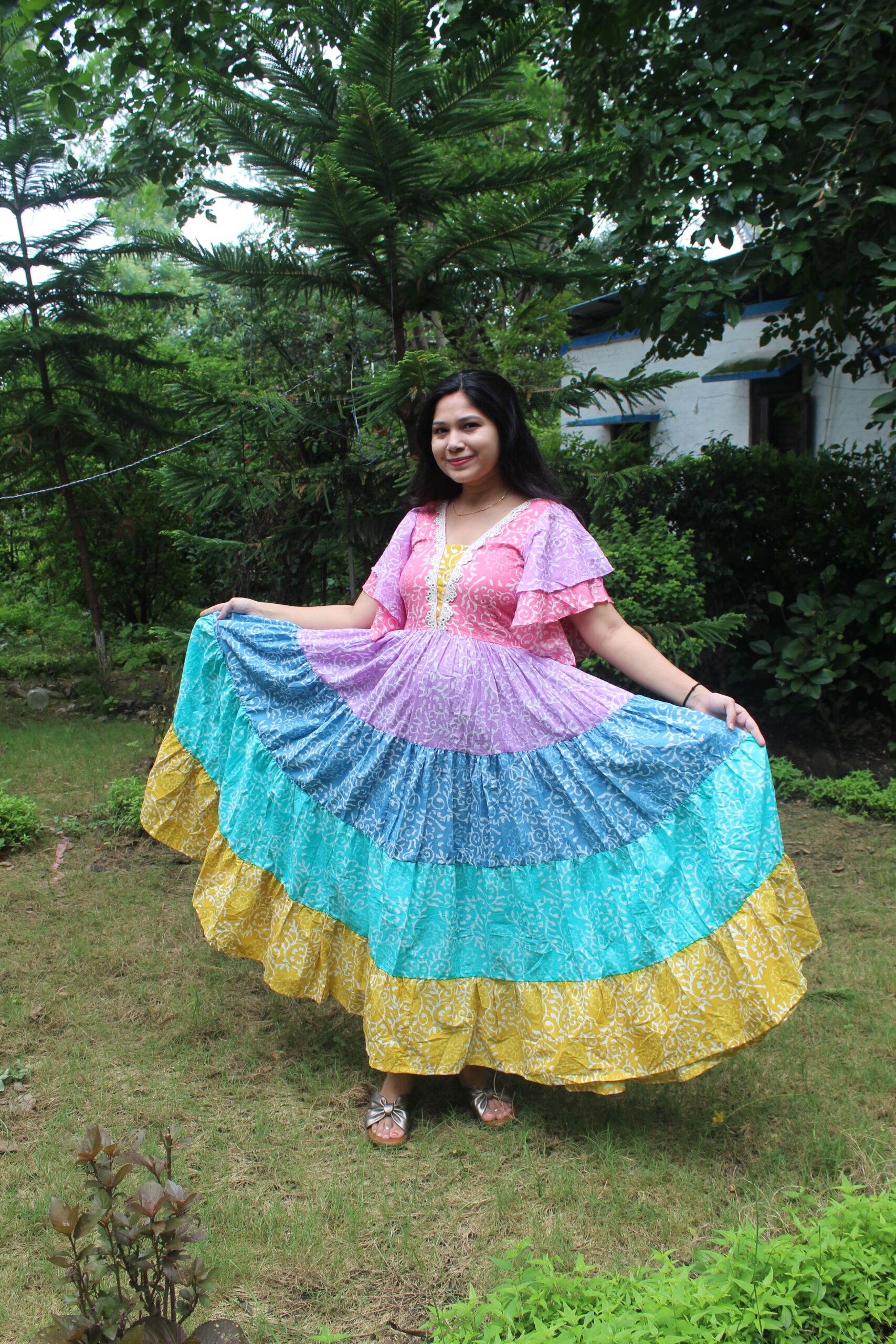 Rainbow Cotton Dress